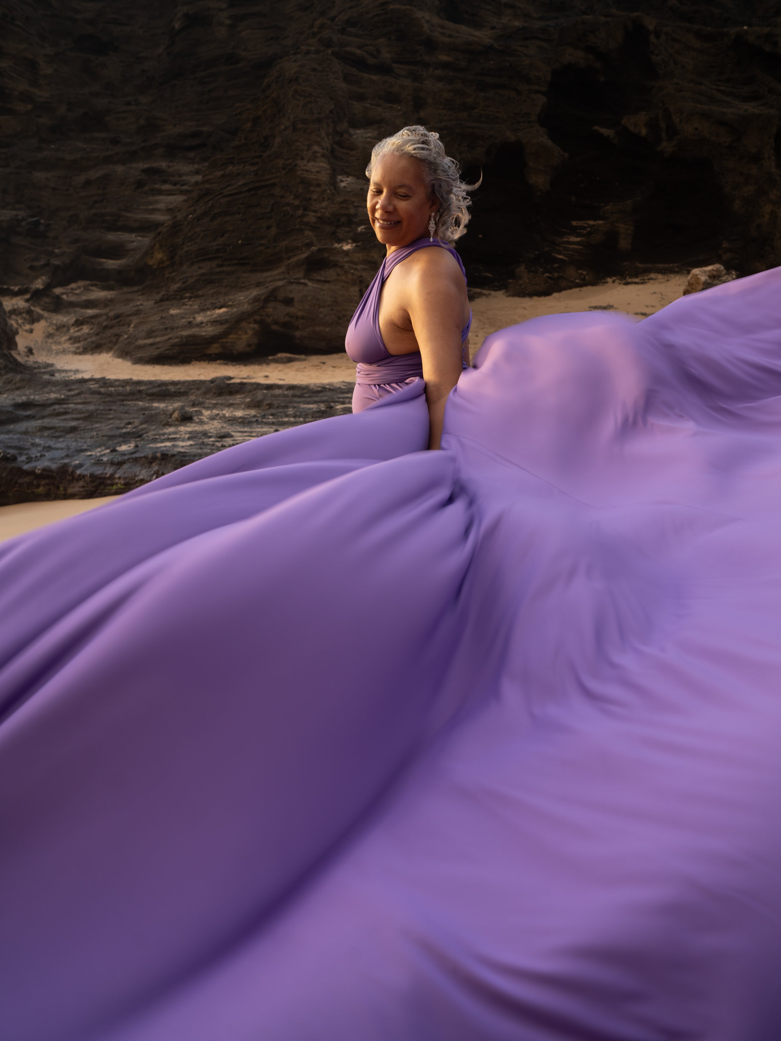 Orchid flying dress